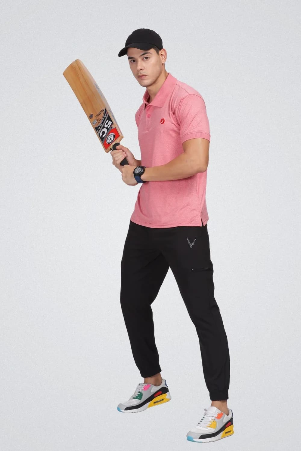 Gym & Sports T Shirt Men Polo Light Red