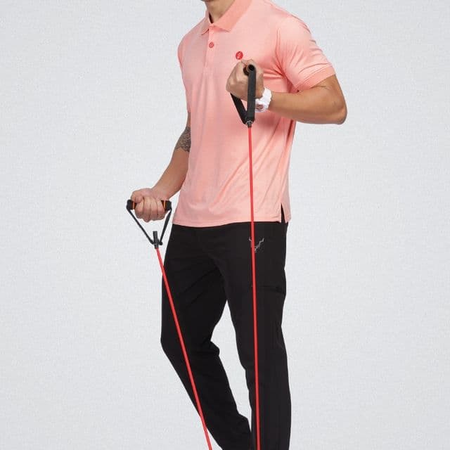 Gym & Sports T Shirt Men Polo Light Orange