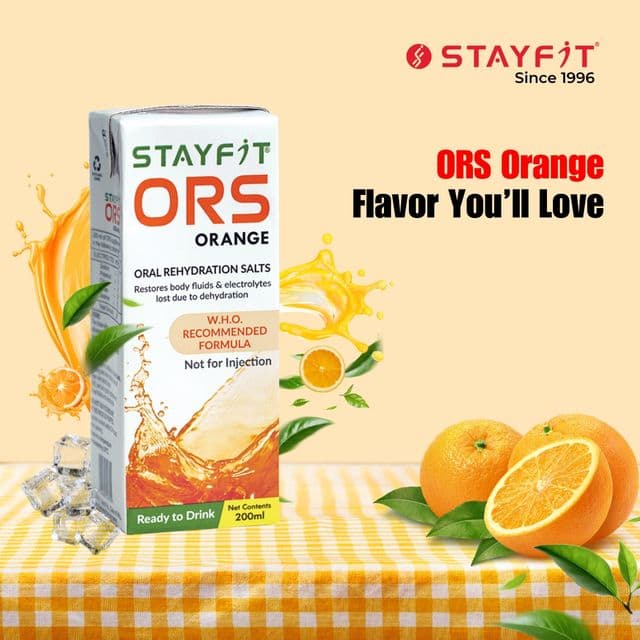WHO-Formulated STAYFIT ORS – Orange (15pcs)