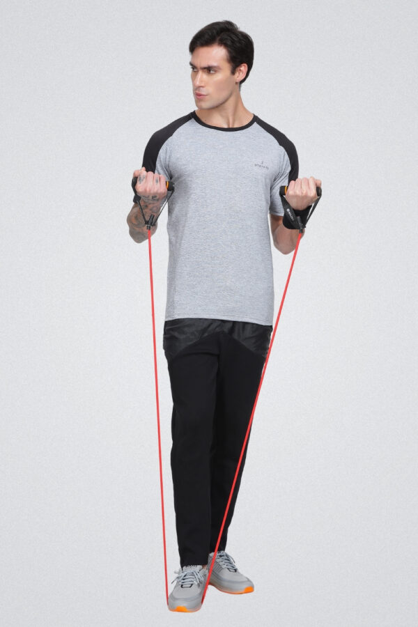 Gym & Sports T Shirt Grey & Black